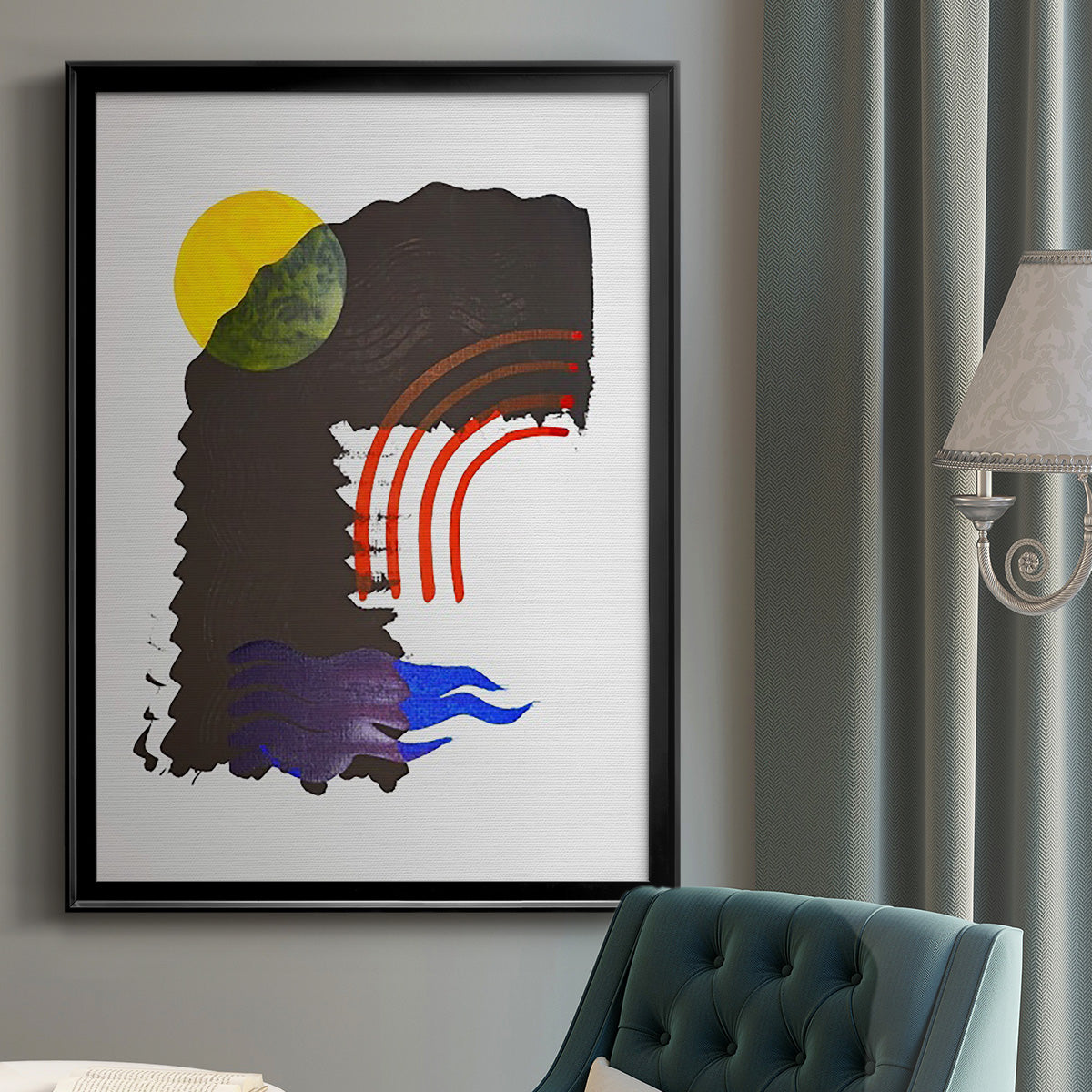 Shifting IV - Modern Framed Canvas Print