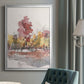 Watercolor Treeline Sketch I - Modern Framed Canvas Print