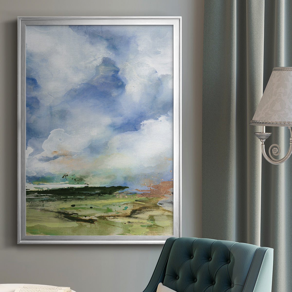 Spring Air II - Modern Framed Canvas Print