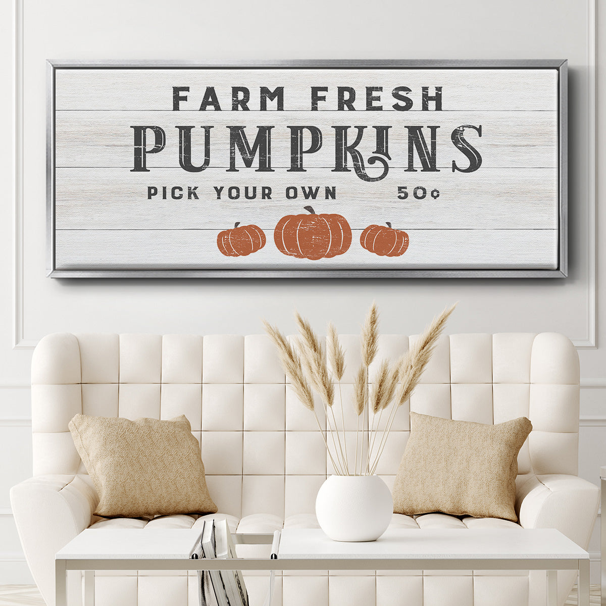 Farm Fresh Pumpkins - Floater Framed Canvas Print