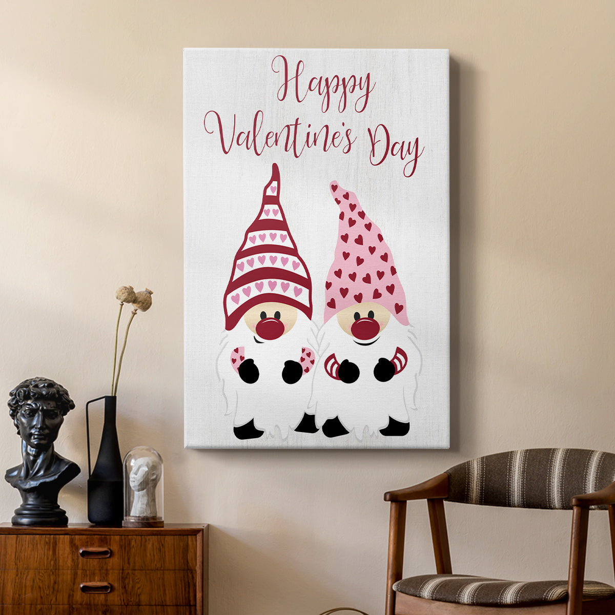 Valentines Gnomes - Canvas Art Print
