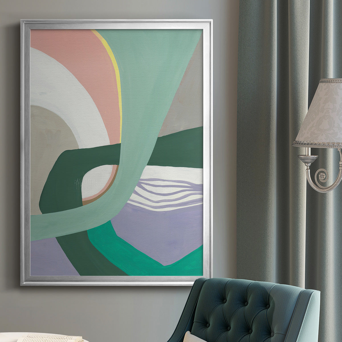 Merge Left - Modern Framed Canvas Print