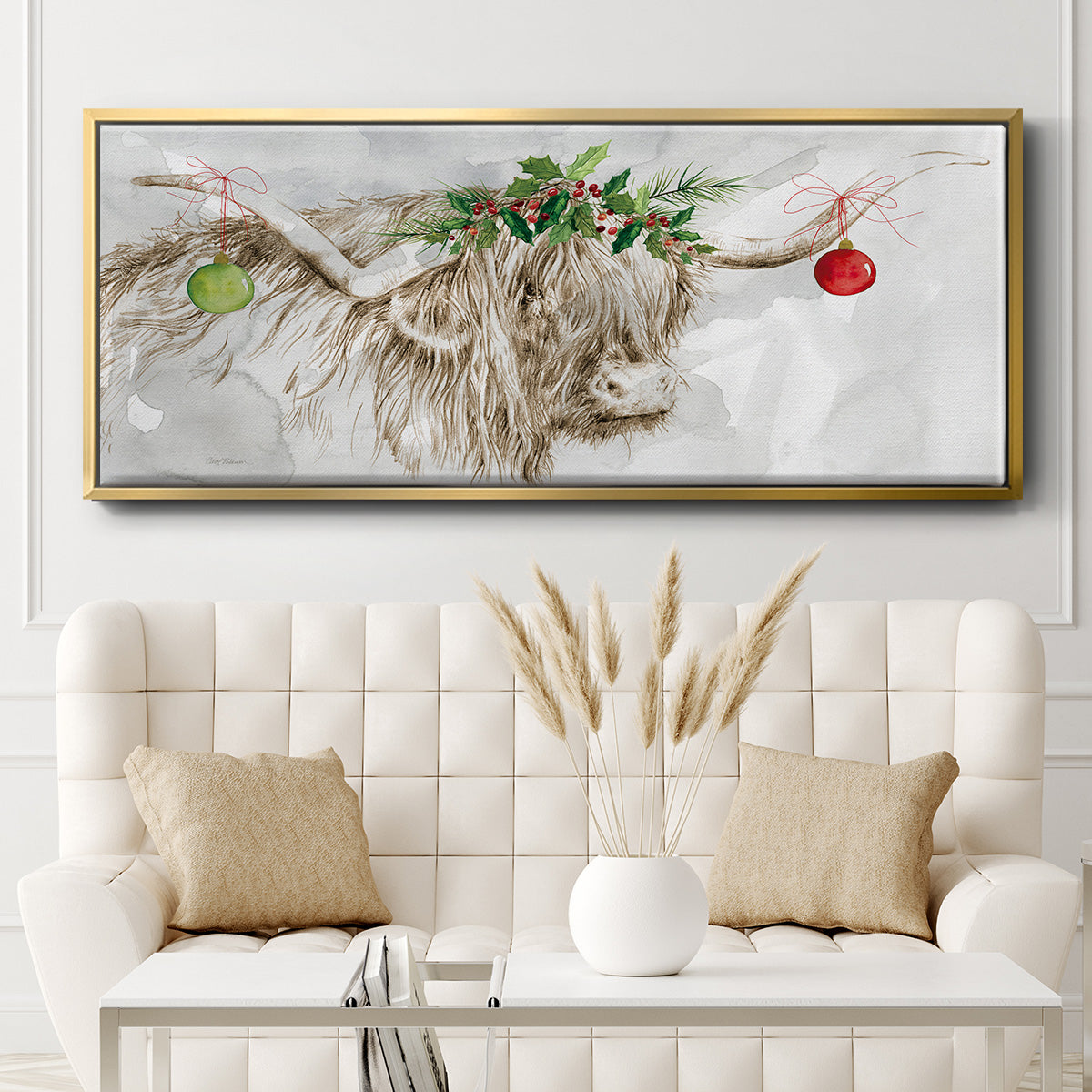 Highland Holidays - Floater Framed Canvas Print