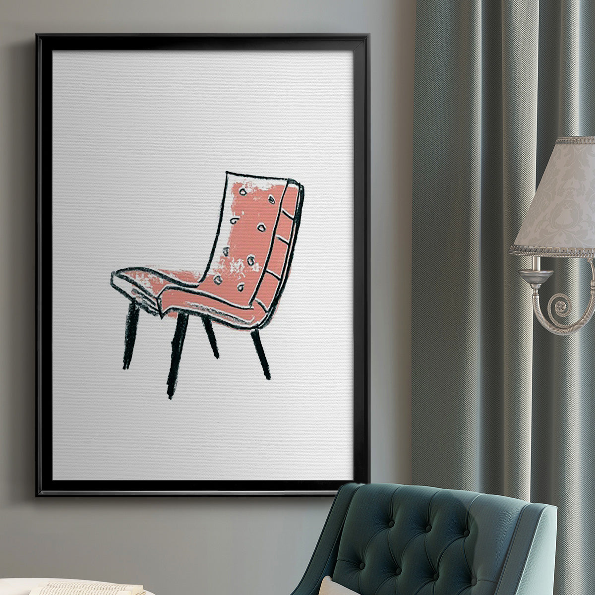 Take a Seat IX - Modern Framed Canvas Print