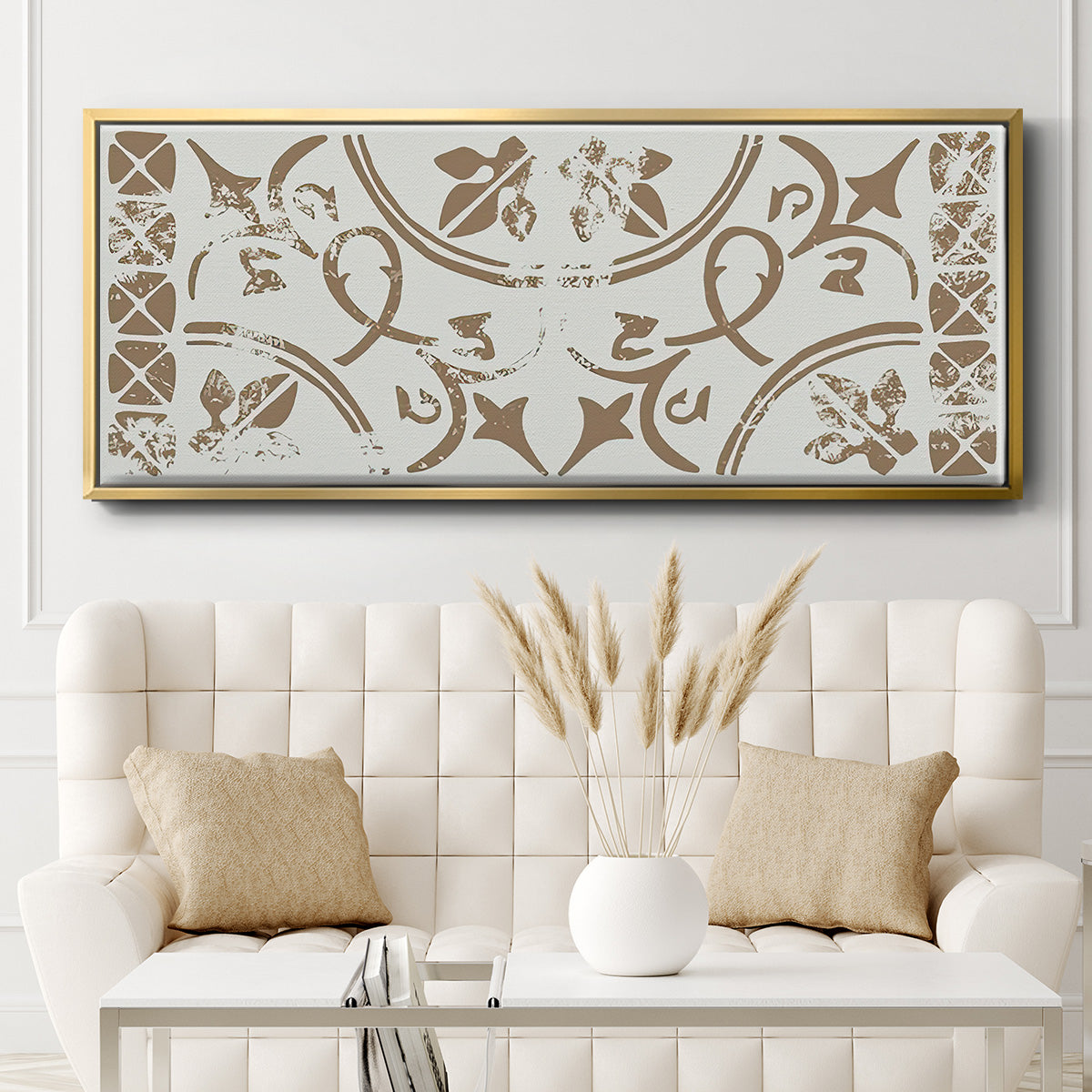 Ceramic Tile Collection D - Floater Framed Canvas Print
