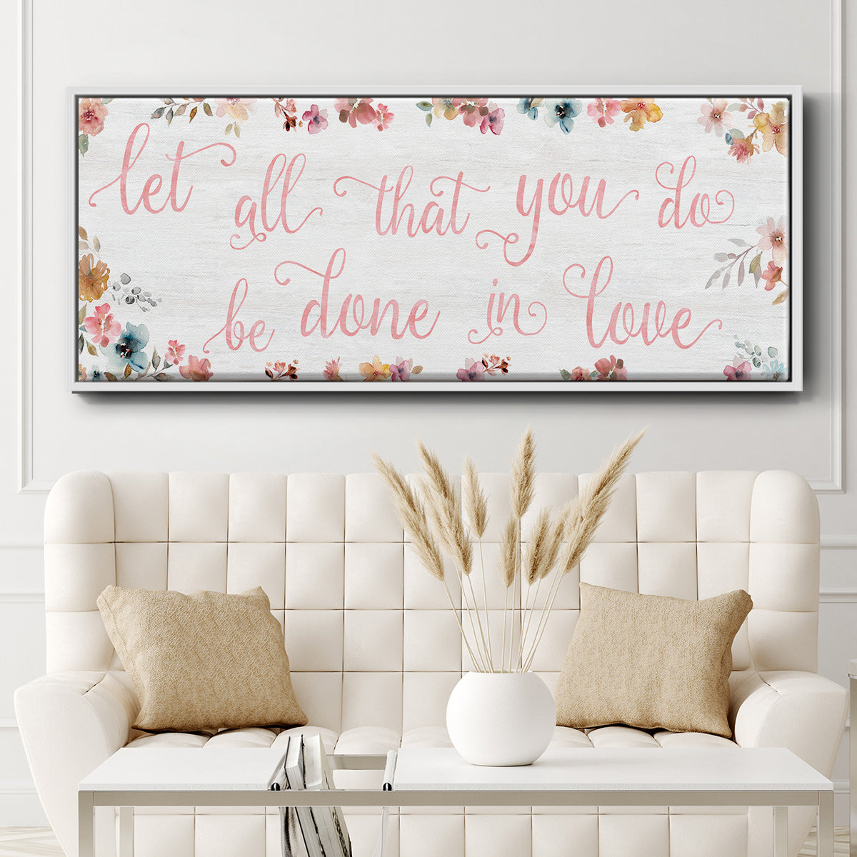 Done In Love - Floater Framed Canvas Print
