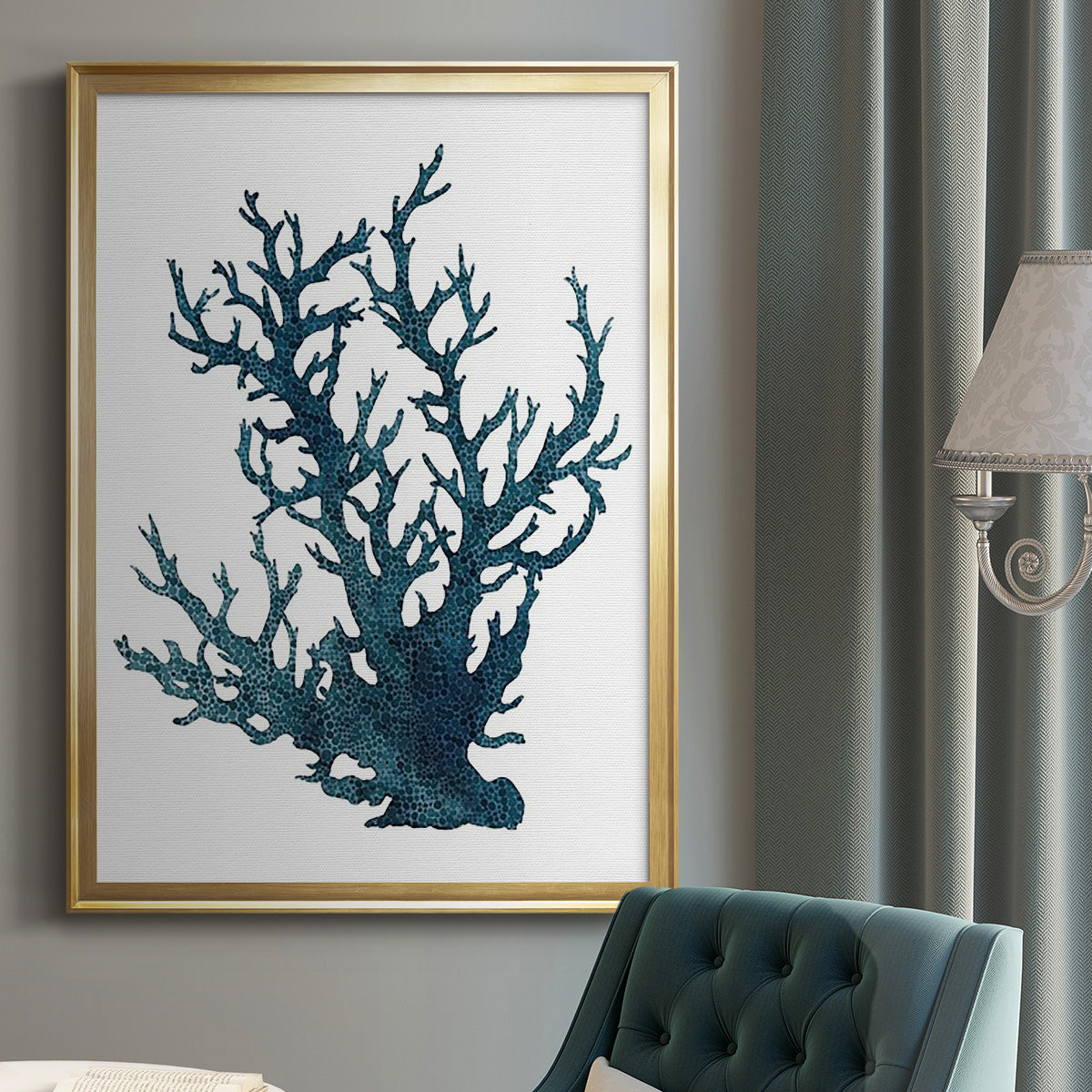 Coral Souvenirs IV - Modern Framed Canvas Print