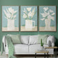 Muted Spring Arrangement I - Framed Premium Gallery Wrapped Canvas L Frame 3 Piece Set - Ready to Hang