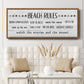 Rules of the Beach - Floater Framed Canvas Print