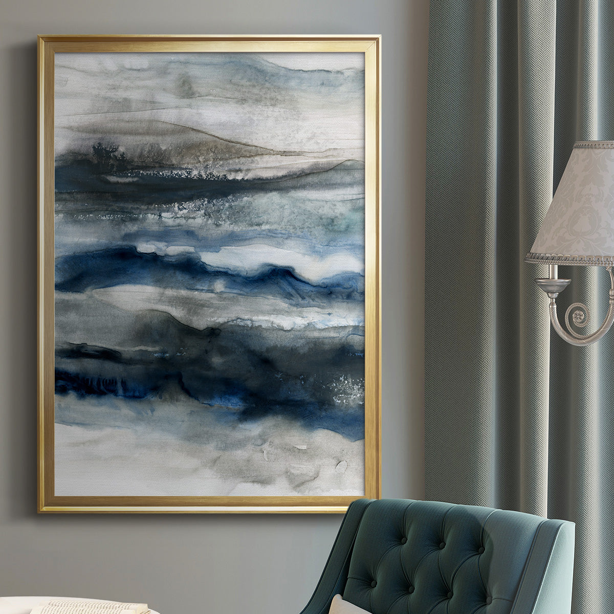 Ocean Depths - Modern Framed Canvas Print