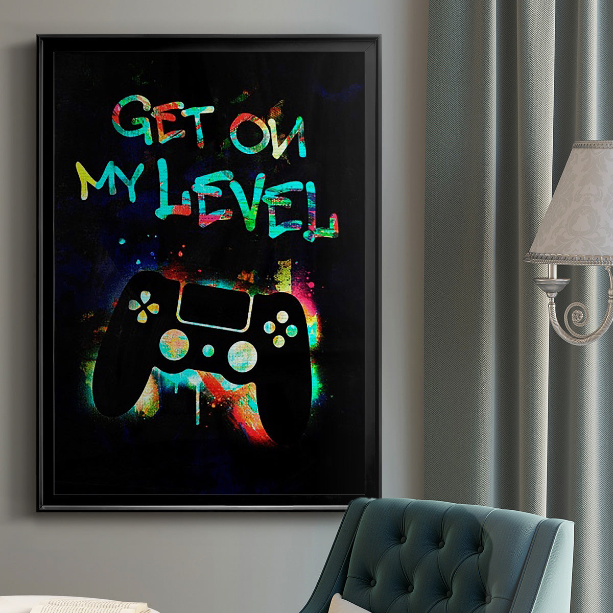 Gamer Tag II - Modern Framed Canvas Print