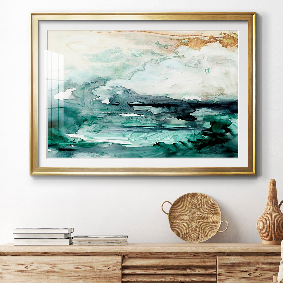 Sea Foam Flow I - Modern Framed Art Print