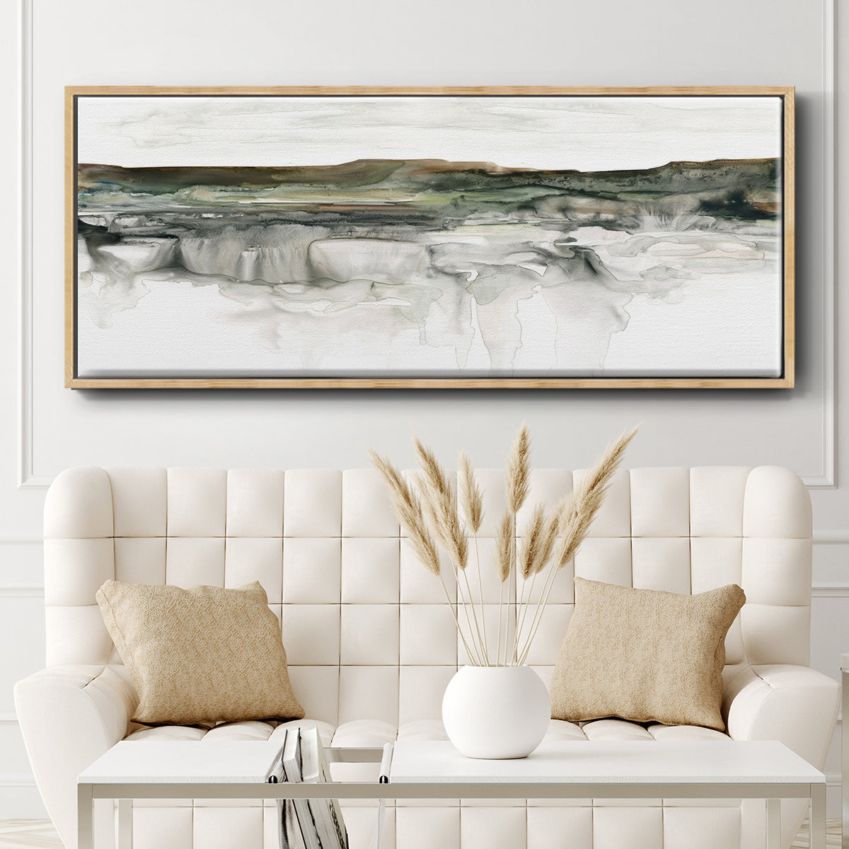 River Flow - Floater Framed Canvas Print