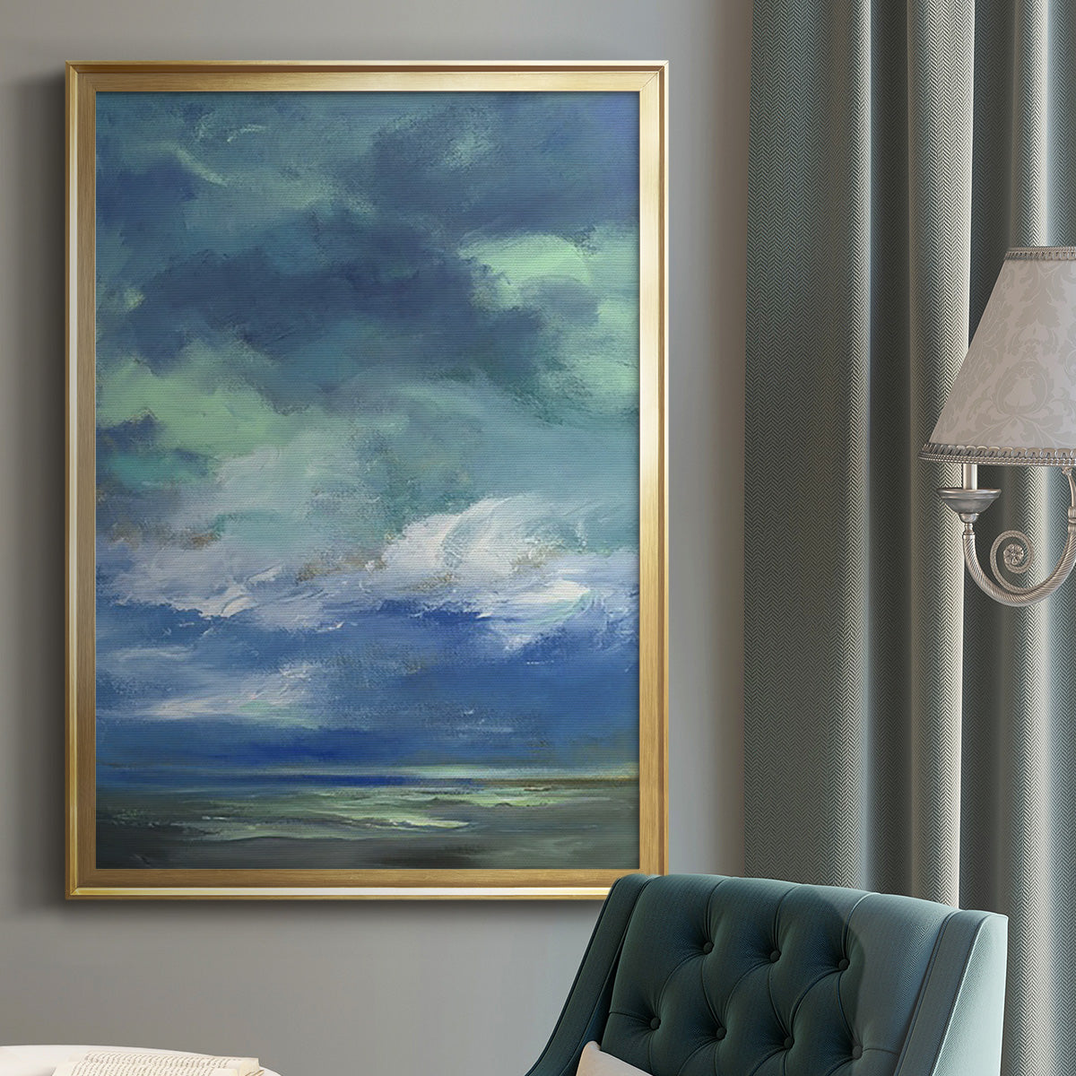 Island Morning - Modern Framed Canvas Print