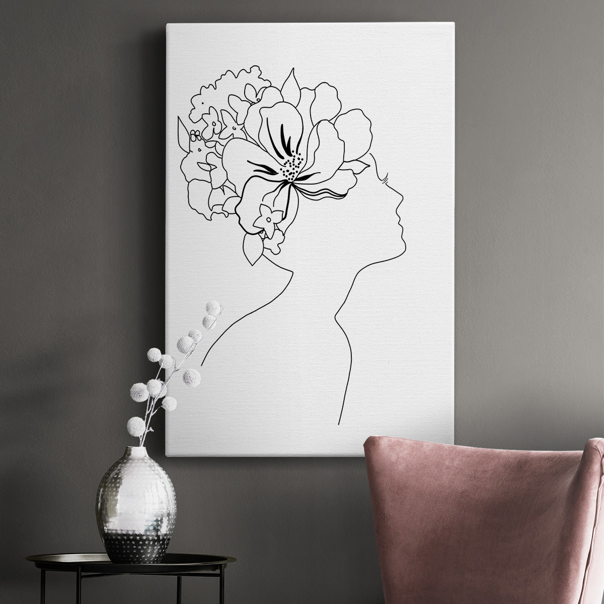 Fashion Floral Sketch I - Canvas Art Print