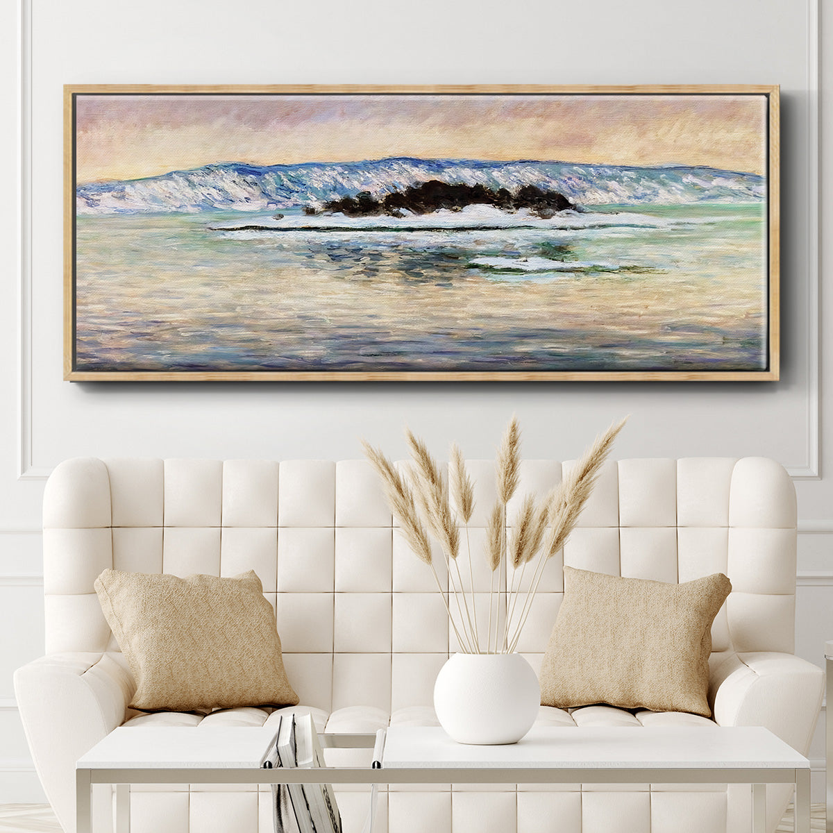 The Fjord, Near Christiania, 1893 - Floater Framed Canvas Print