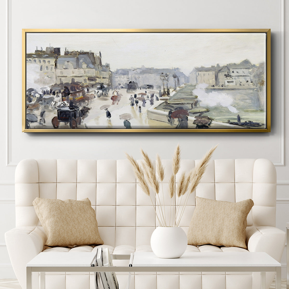 The Pont Neuf, 1872 - Floater Framed Canvas Print