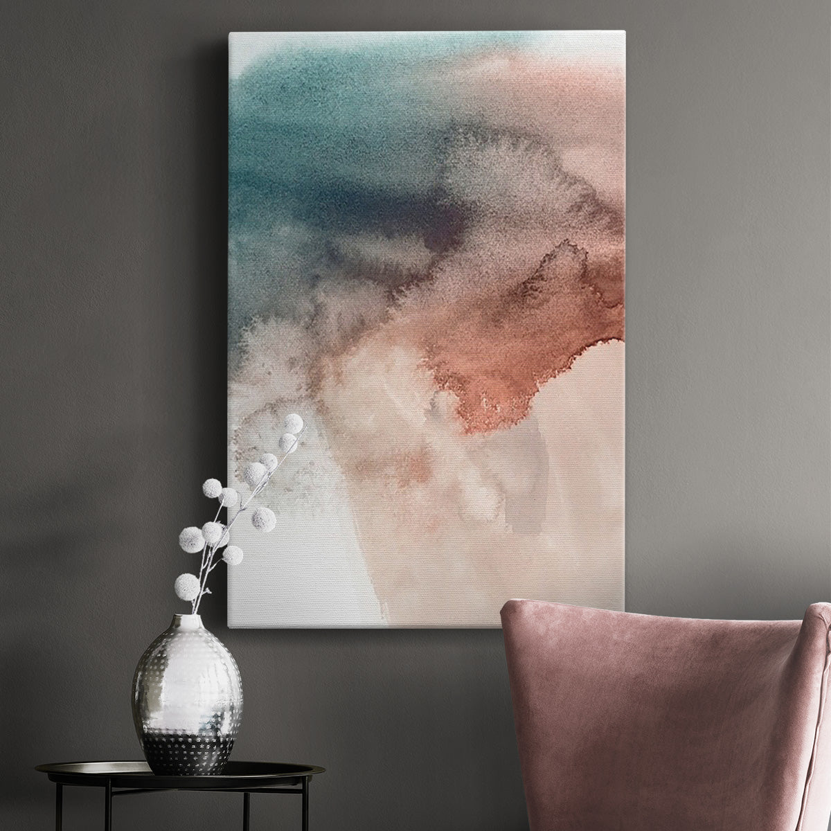 Red Ochre Abstract III - Canvas Art Print