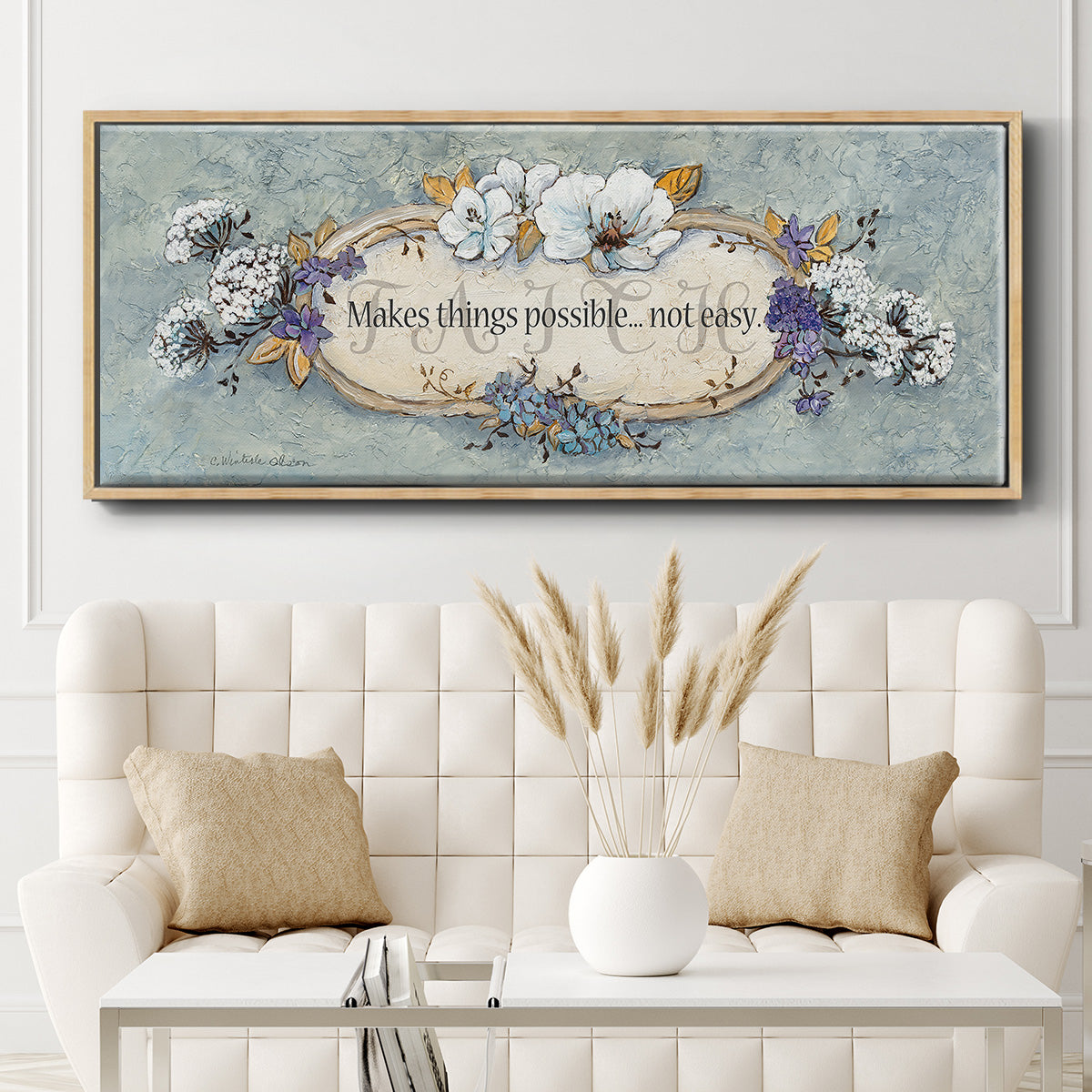Faith - Floater Framed Canvas Print