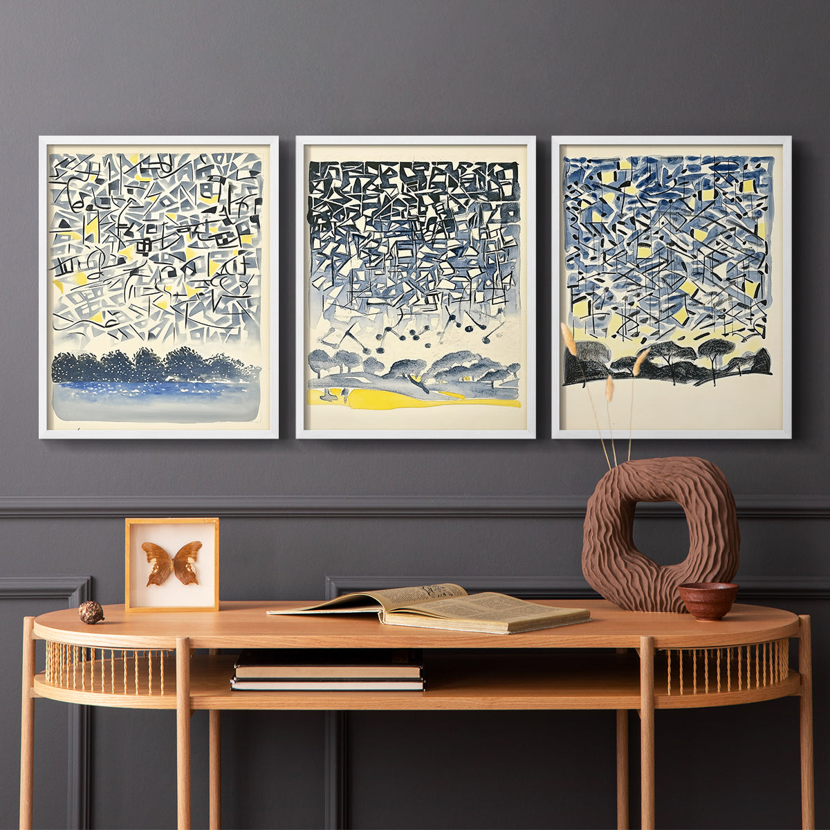 Abstract Series CXCII - Restickable Framed Art Set