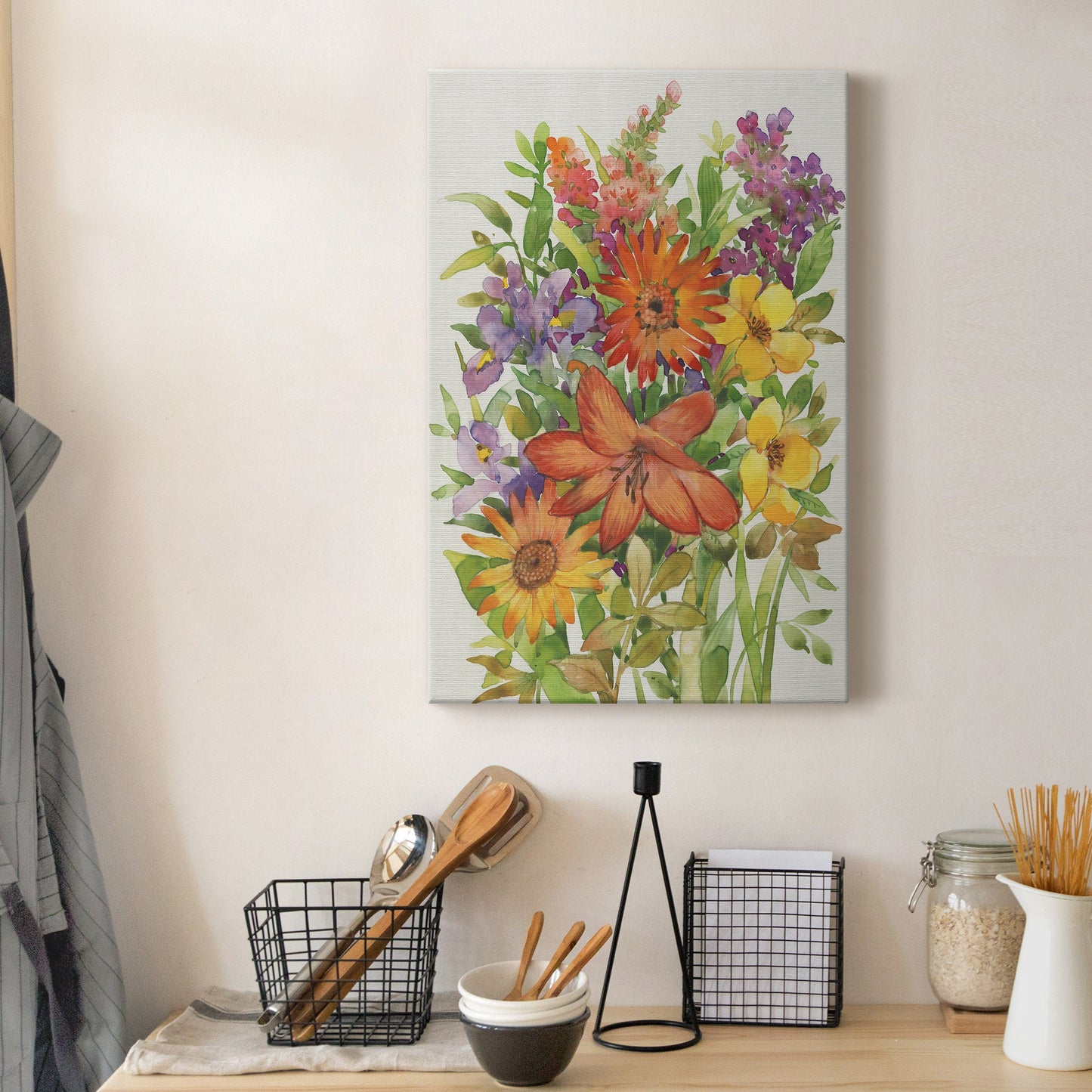 Floral Mix I Premium Gallery Wrapped Canvas - Ready to Hang