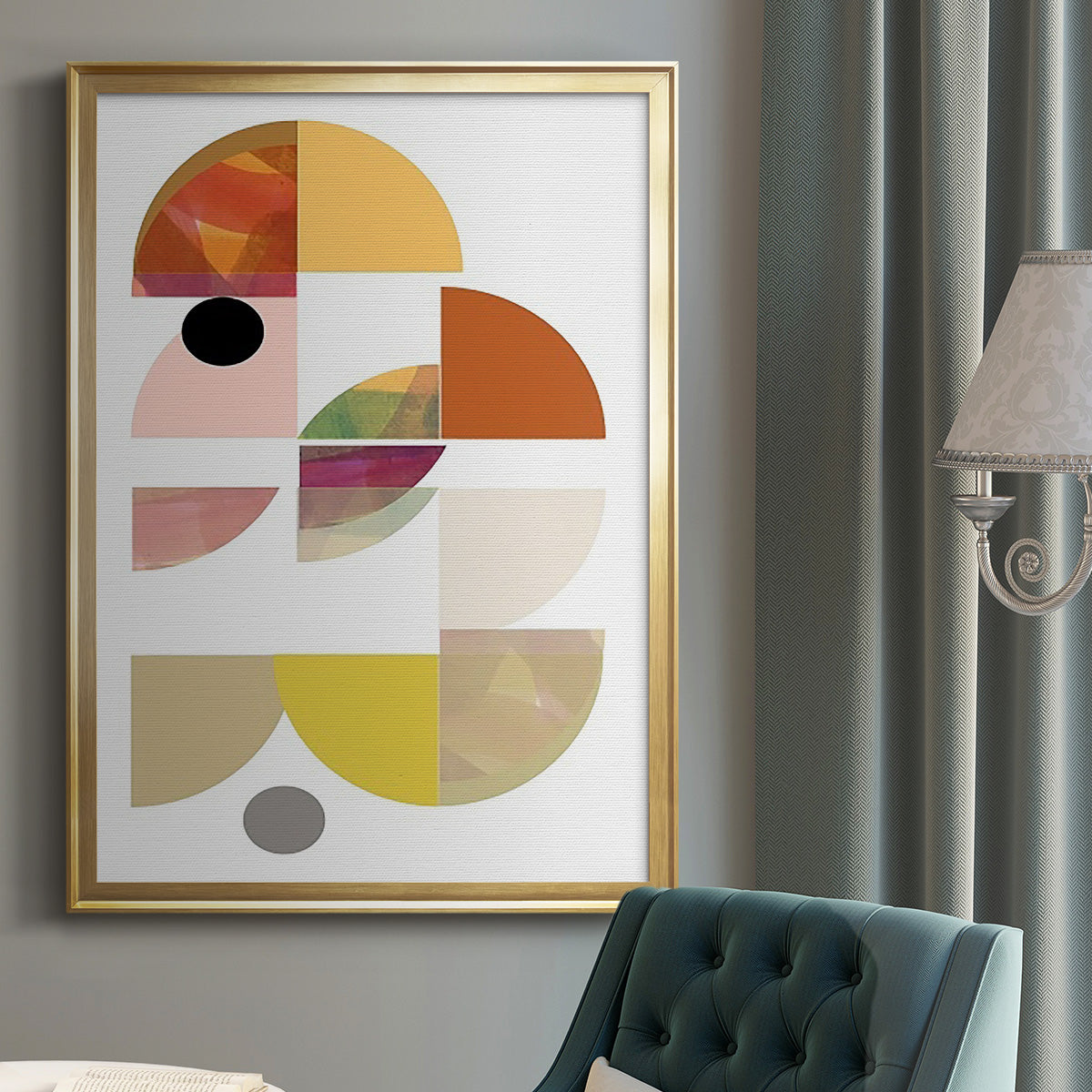 Dorset Shapes IV - Modern Framed Canvas Print