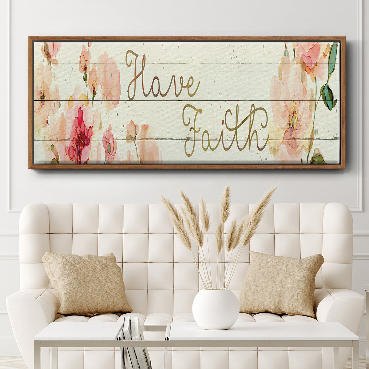 Have Faith - Floater Framed Canvas Print