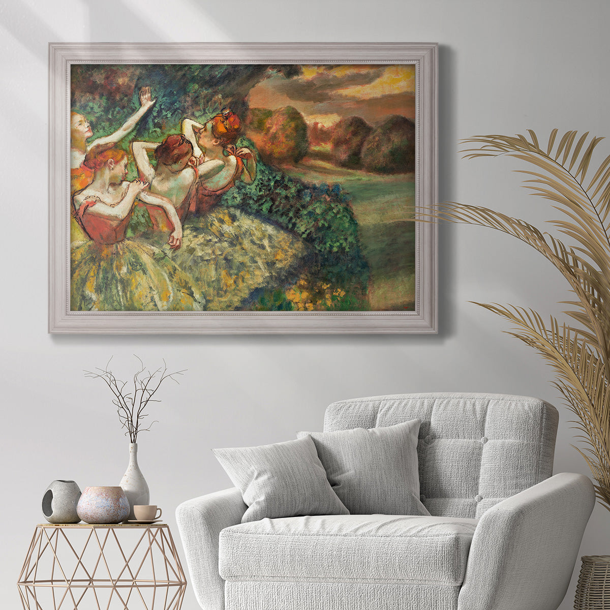 Four Dancers - Ornate Framed Canvas Print
