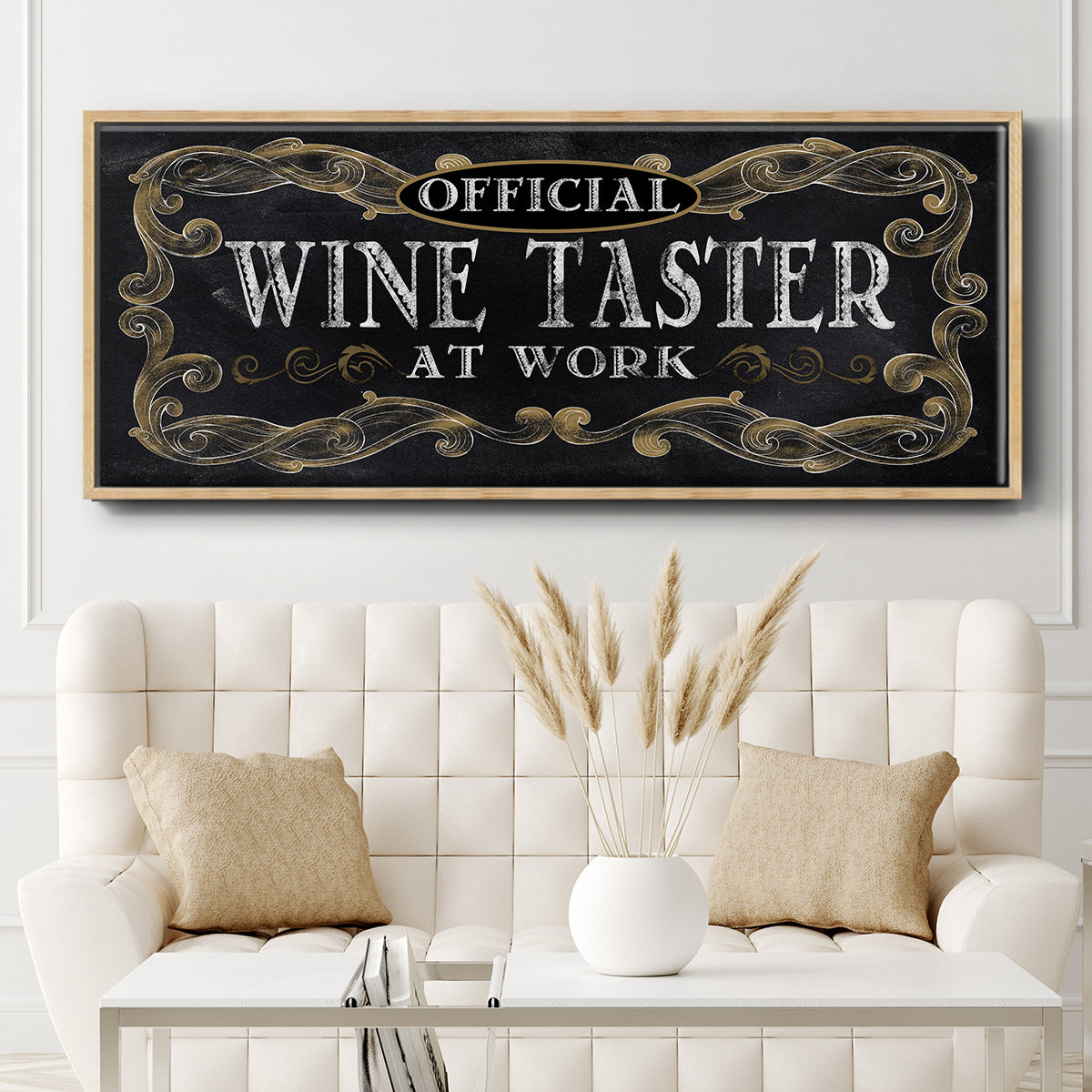 Wine Taster - Floater Framed Canvas Print