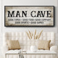 Man Cave Good Times - Floater Framed Canvas Print