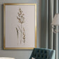 Delicate Stems II - Modern Framed Canvas Print