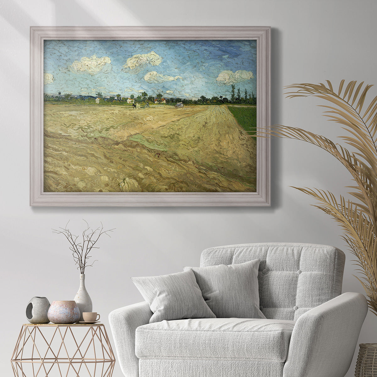 Ploughed Fields - Ornate Framed Canvas Print