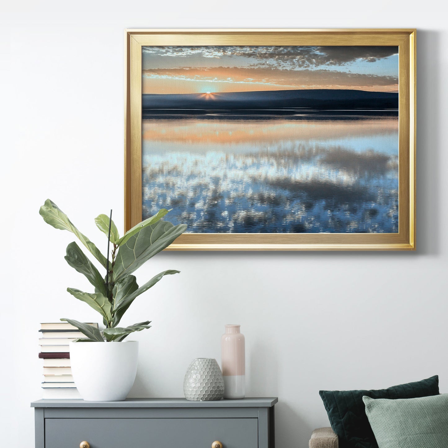 Serene Sunrise Premium Classic Framed Canvas - Ready to Hang