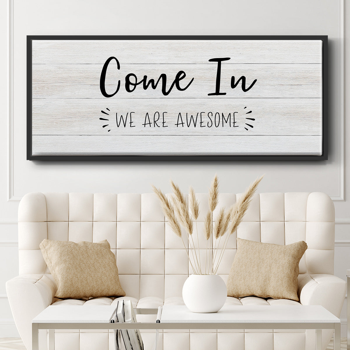 Come In - Floater Framed Canvas Print