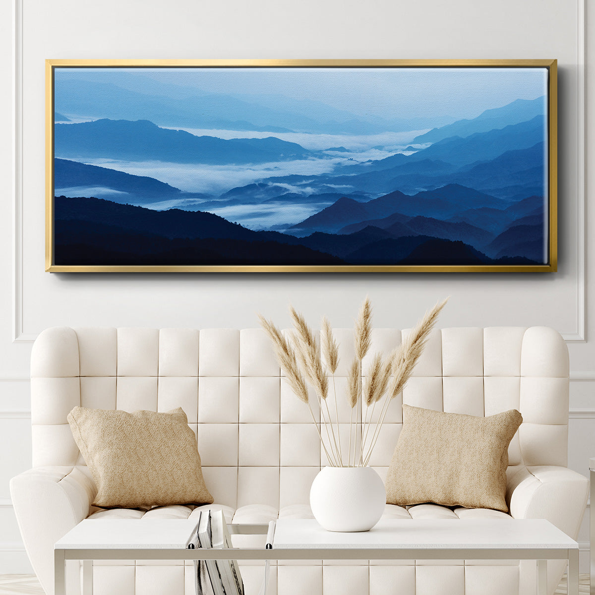 Misty Mountains XIII - Floater Framed Canvas Print