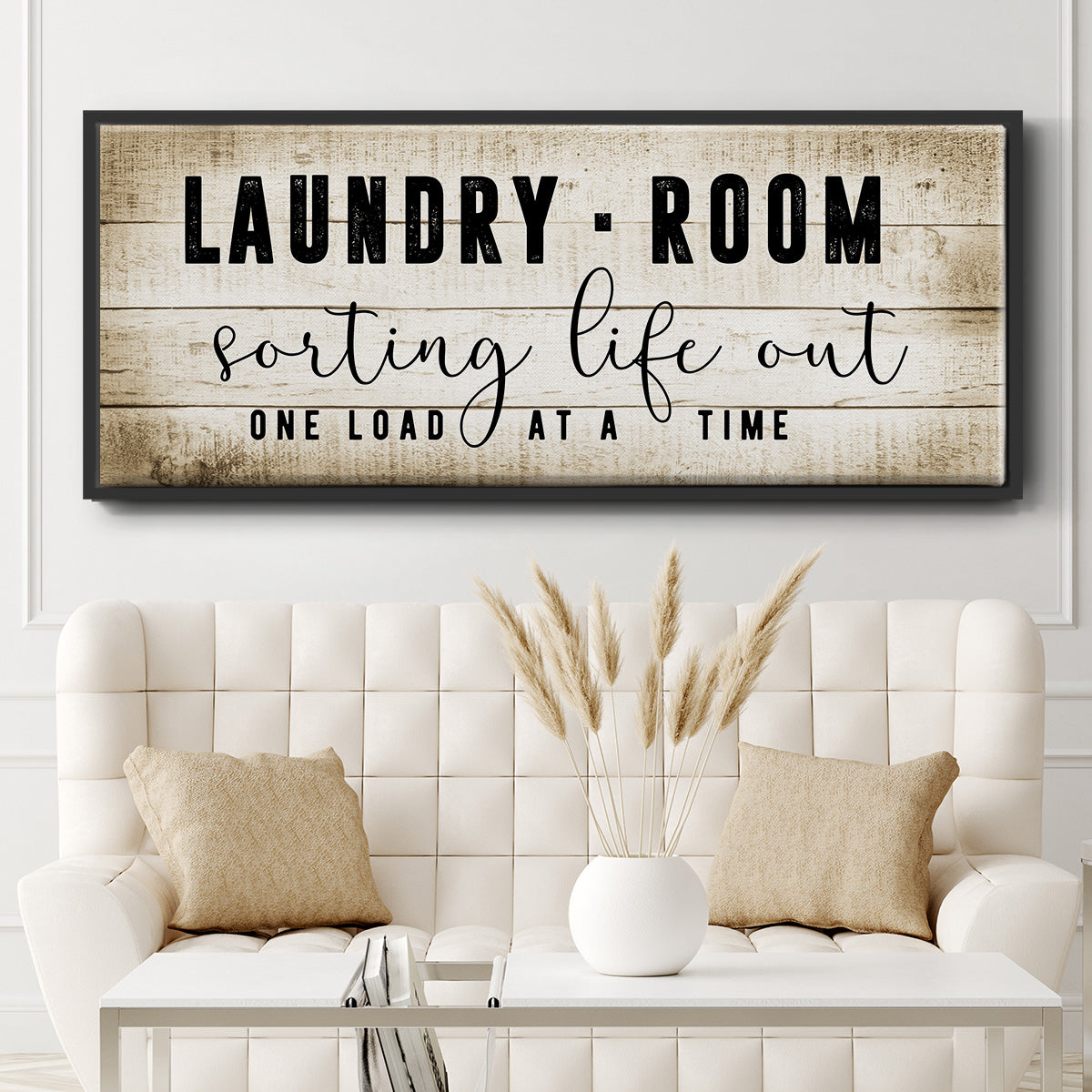 Laundry Room - Floater Framed Canvas Print