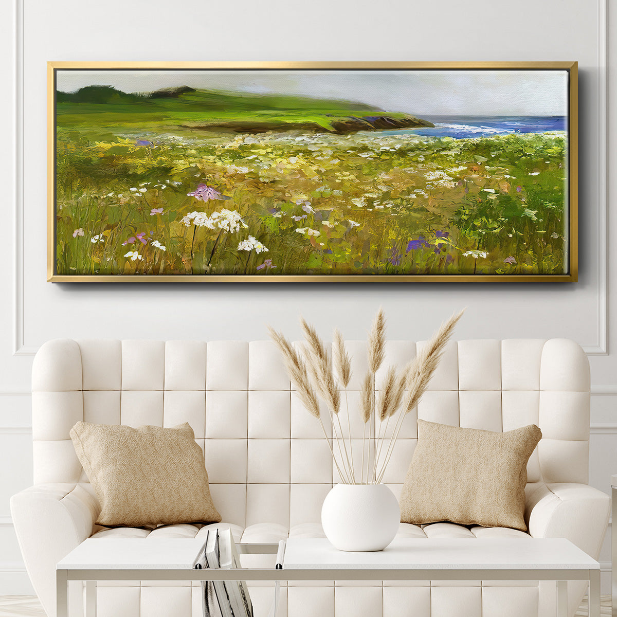 Montara Bluffs - Floater Framed Canvas Print