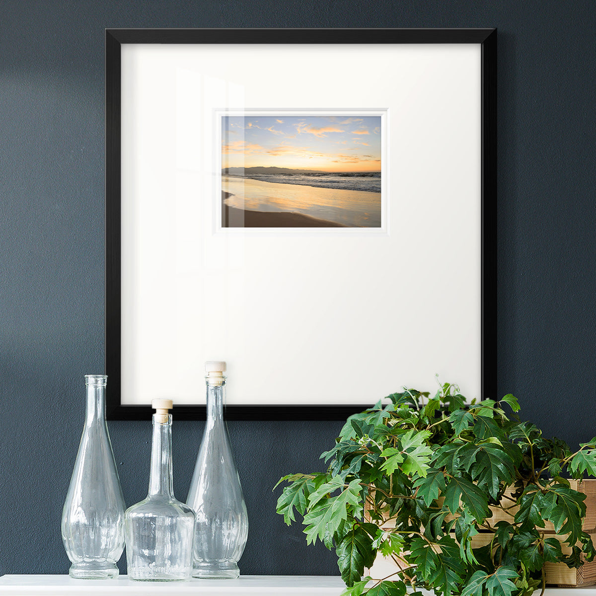 Peaceful Shore Premium Framed Print Double Matboard