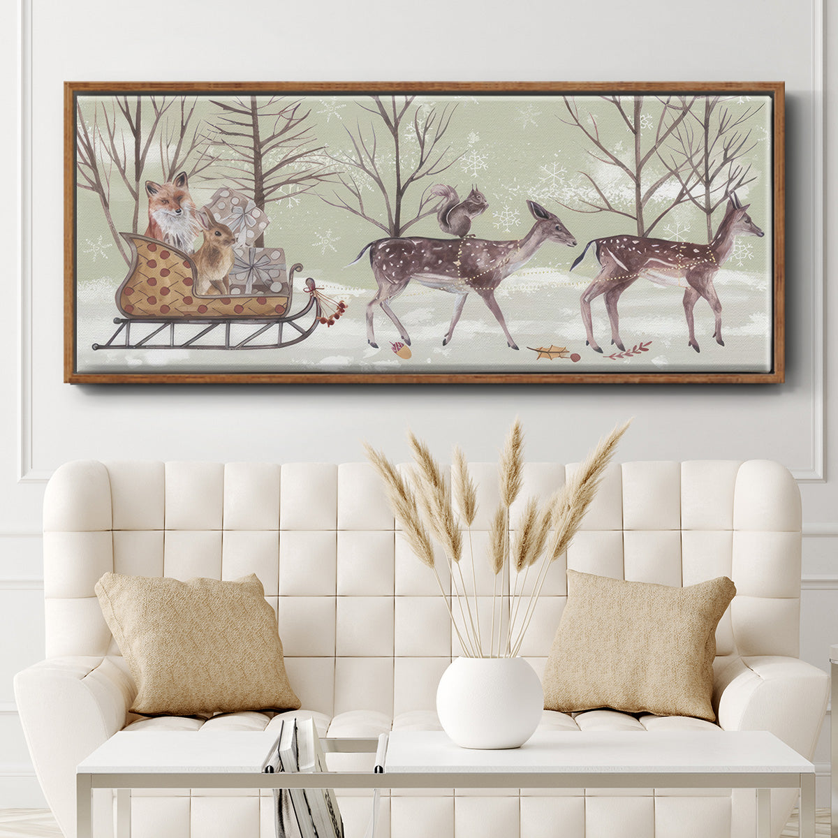 Christmas Time Collection D - Floater Framed Canvas Print