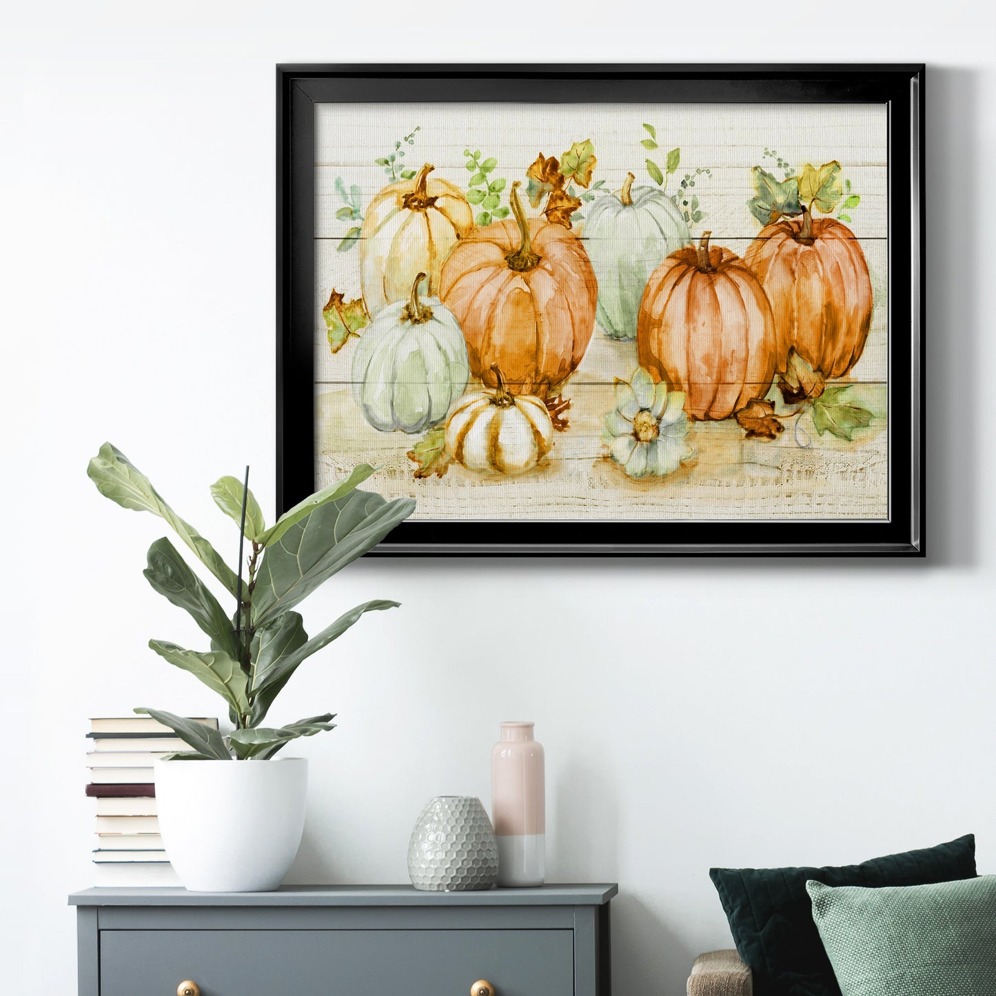 Harvest Pumpkins Premium Classic Framed Canvas - Ready to Hang