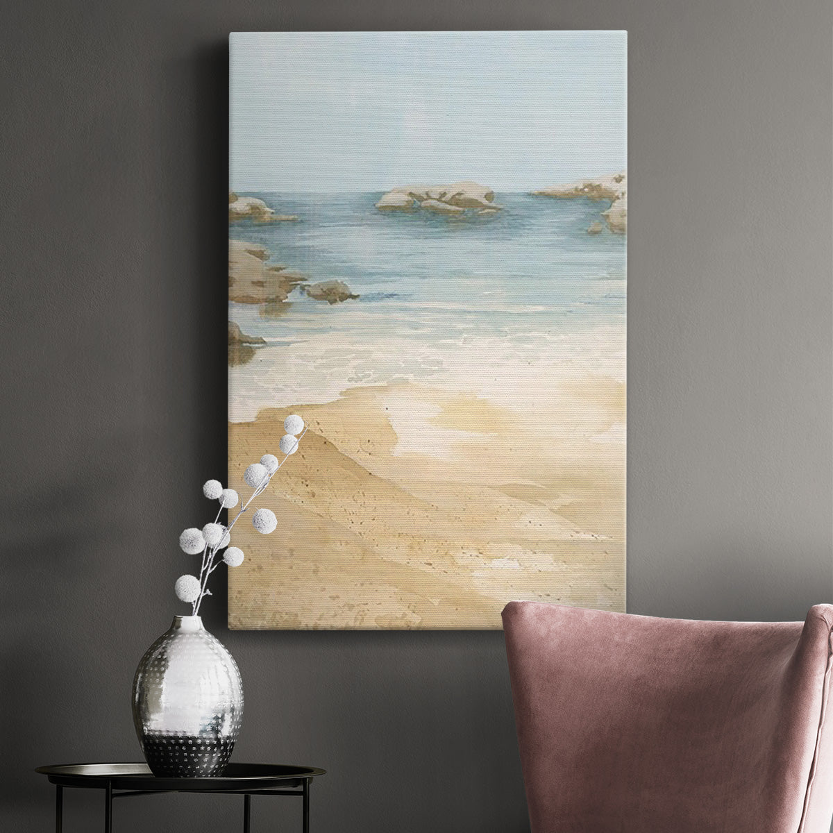 Tranquil Beach I Premium Gallery Wrapped Canvas - Ready to Hang