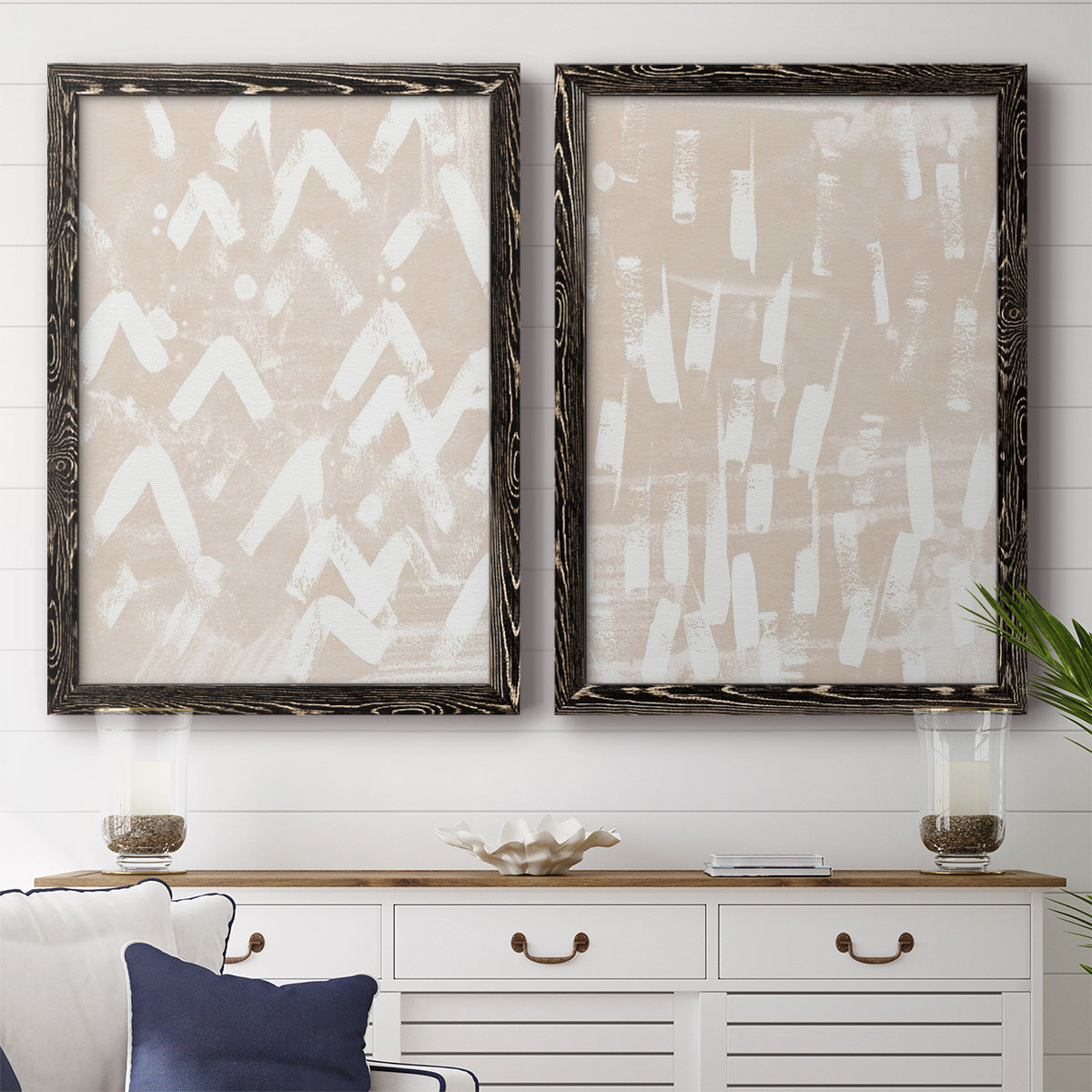 Earth Etching III - Premium Framed Canvas 2 Piece Set - Ready to Hang