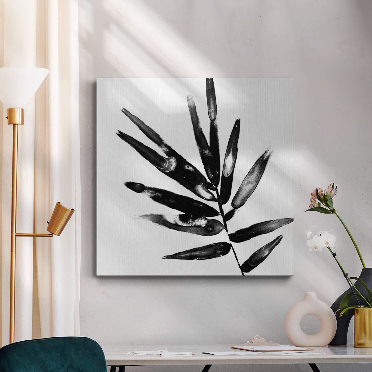 Monochrome Tropic IX - Canvas Art Print