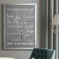 Neutral Bathroom Rules - Modern Framed Canvas Print
