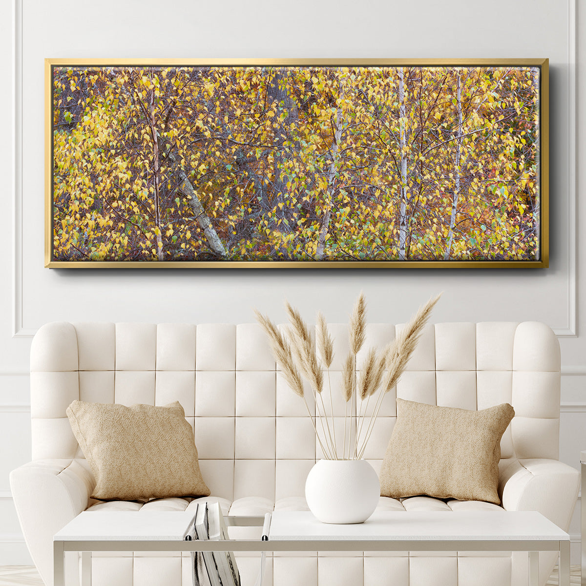 Tree Panorama III - Floater Framed Canvas Print