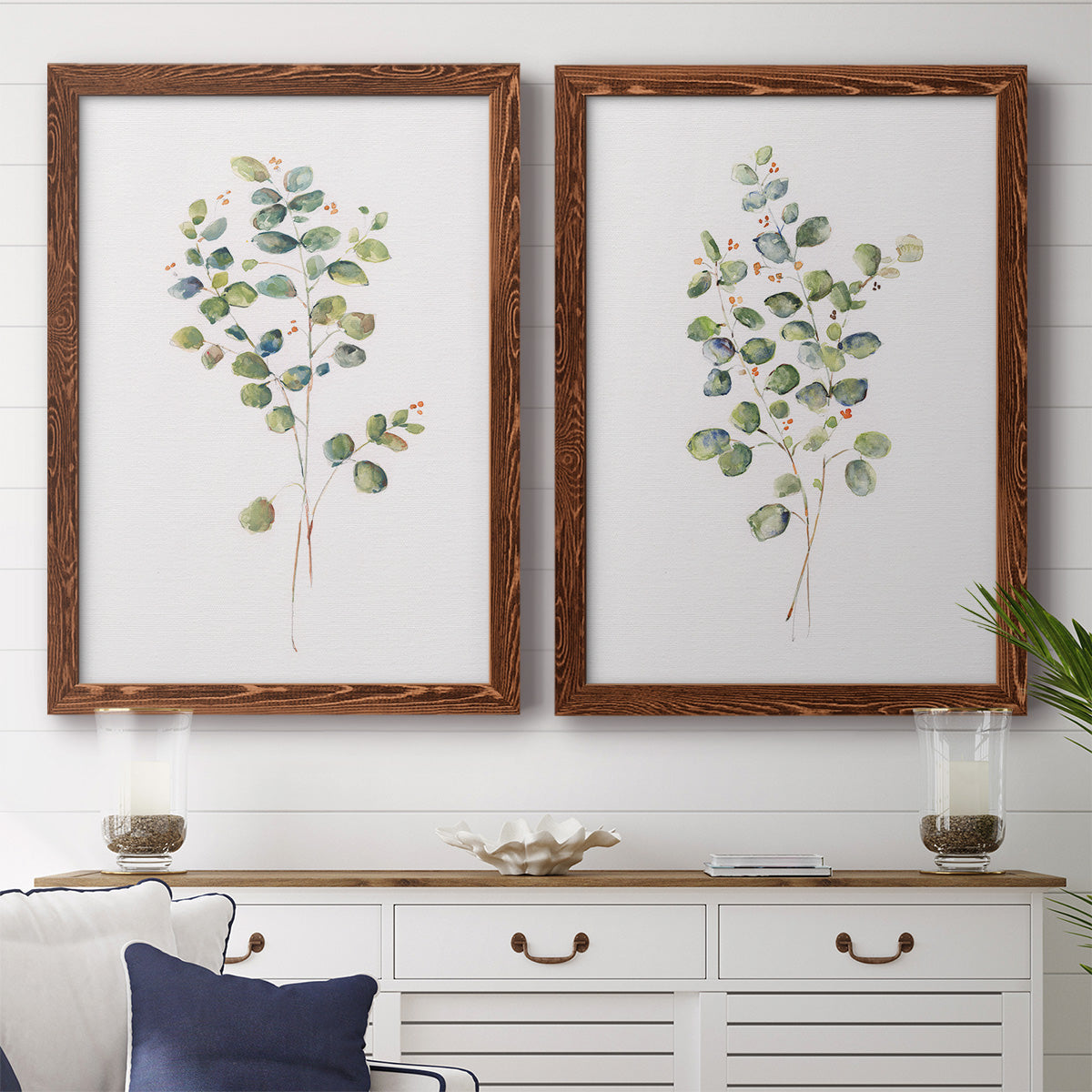 Eucalyptus I   - Premium Framed Canvas 2 Piece Set - Ready to Hang