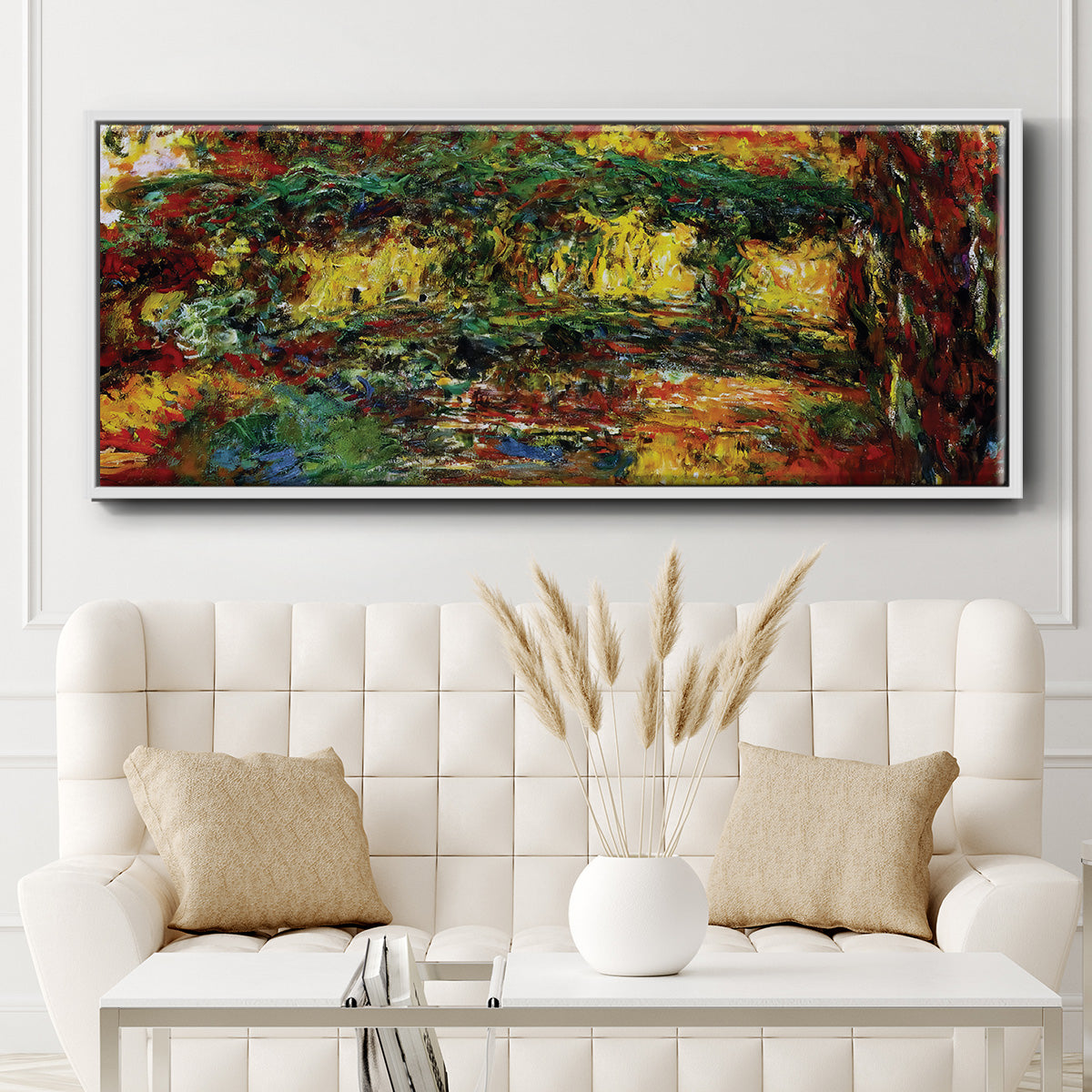 The Japanese Bridge, 1922 - Floater Framed Canvas Print