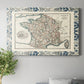 Bordered Map of France Premium Gallery Wrapped Canvas - Ready to Hang