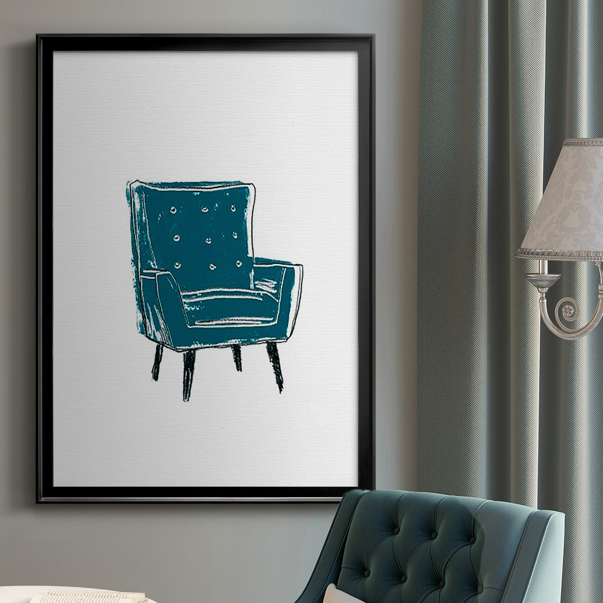 Take a Seat VII - Modern Framed Canvas Print