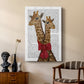 Giraffes and Bow - Canvas Art Print
